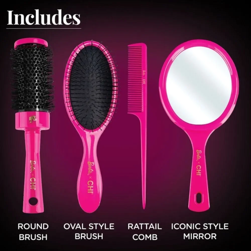 CHI‎ X  Barbie Pretty In Pink Brush Set